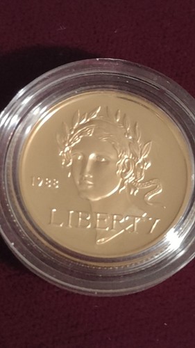 1988 Proof Olympic 2 Coin Set $5 Gold & Silver $1 Dollar! US Mint Box & COA - Picture 7 of 19