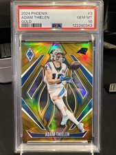2024 Panini Phoenix Adam Thielen Gold 1/10 Carolina Panthers #3 PSA 10 POP 1
