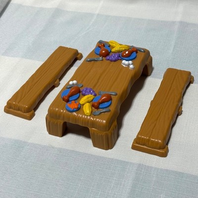 Fisher Price Little People Thanksgiving Feast Table with Benches