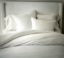 NWOT Pottery Barn Duvet Cover King Cal Off White Tencel Luxury Minimalist 108x92