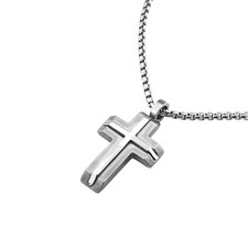 BREIL Mens Neckalce STEELCORE TJ3971 Stainless Steel Cross