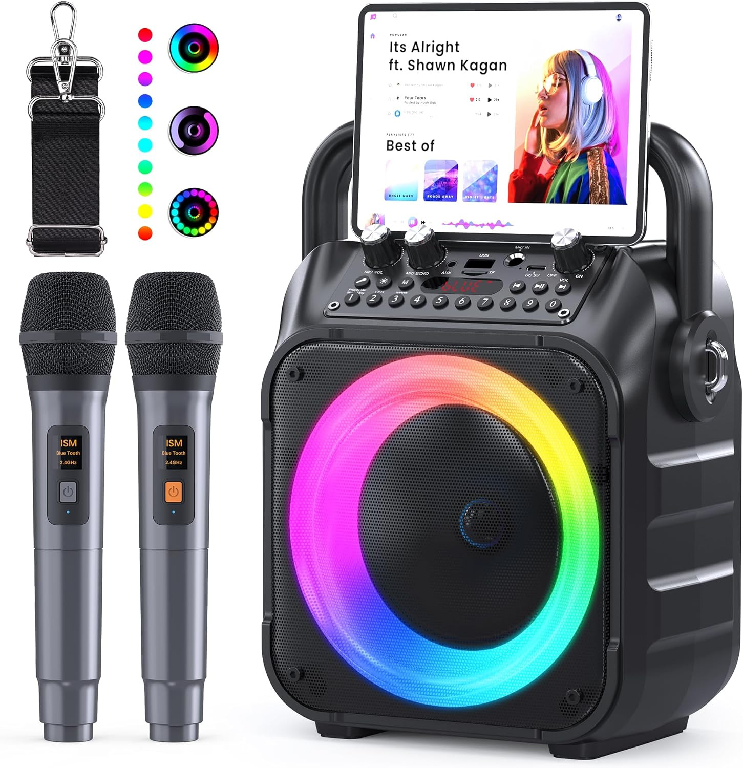Ankuka Karaoke per Adulti e Bambini: Set Completo con 2 Microfoni