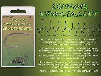 LT Drennan NEW Super Specialist Barbel Hooks *All Sizes Available*