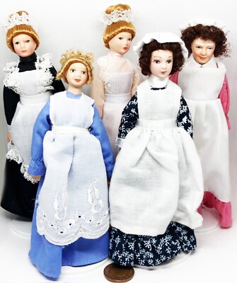 Puppenstubenmädchen 5er Set Damen Menschen Koch Reiniger Maßstab 1:12 Miniatur Tumdee