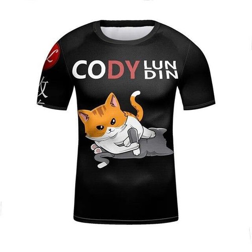 Kids Kimura Cat Brazilian Jiu-Jitsu Rash Guard Spats Shorts For MMA BJJ - Picture 25 of 35