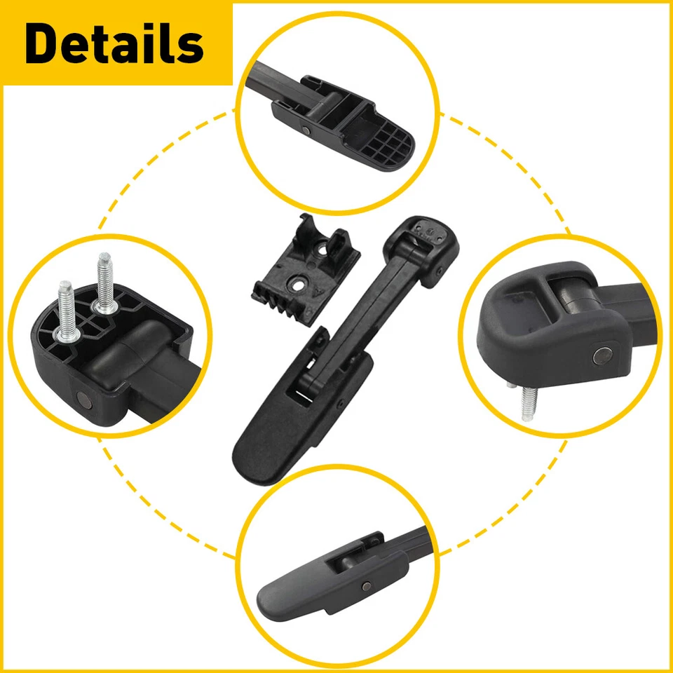 2x Cerradura de goma con pestillo de capó negro con soporte para Hummer H2 Chevy Kodiak 2003-2009 Foto 4 de 4