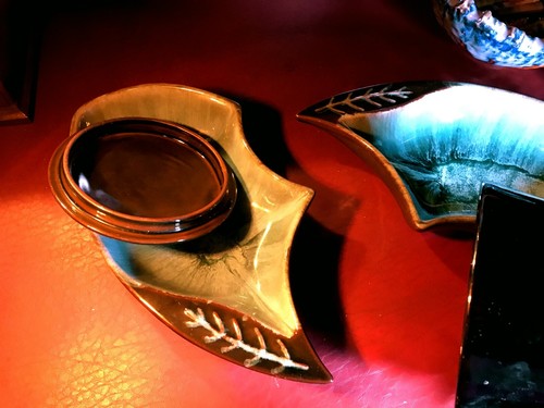 Vintage Mid Century Retro 1960's Canada Pottery 5 Pcs Serving Dip Dish Appetizer - Picture 11 of 12