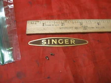 Singer 500A 500 503 503A Sewing Machine Badge Emblem Logo Name Plate w/ Pins 