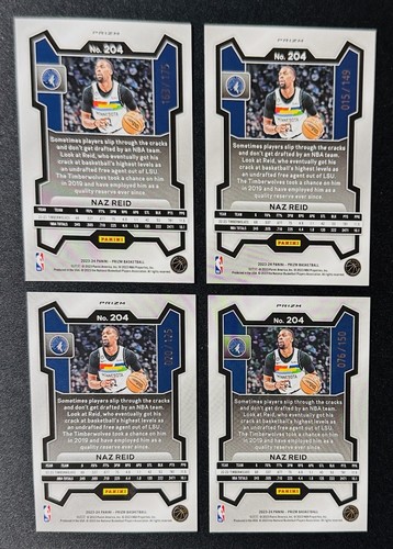 Naz Reid 2023-24 Prizm #ed Rainbow lot 26! Case Hits, /8 /25, Timberwolves! #204 - Picture 19 of 24
