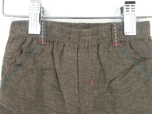 Pantalones Catimini bebé niño algodón aislado marrón talla 6 M - Imagen 4 de 6
