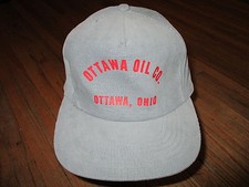 OTTAWA OIL COMPANY HAT Ohio Petrolium Natural Gas Shell Corduroy Baseball Cap OS