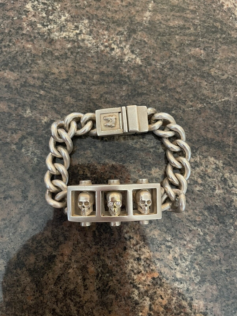 RARE!! Kieselstein-Cord Curb Link Bracelet Sterling Silver/18kt W