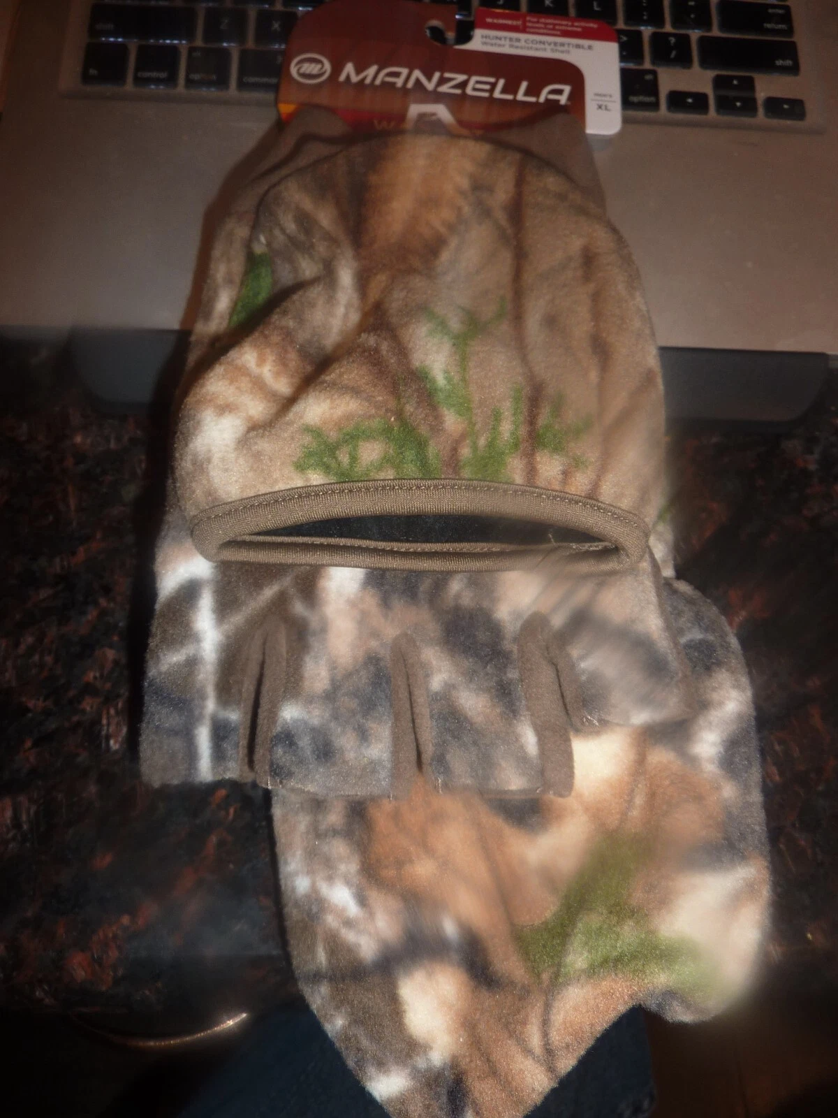 MANZELLA WARMEST HUNTER CONVERTIBLE GLOVES WATER RESISTANT SHELL INSULATED HUNT