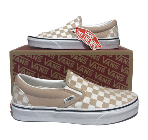 Vans Classic Slip On Checkerboard Women’s Size 9 Frappe Beach Life Casual - Picture 1 of 5