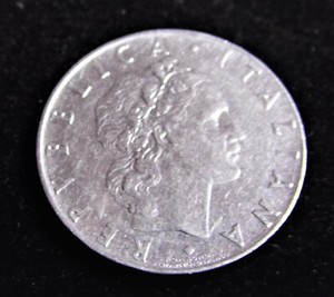 1963 Italy 50 Lire Coin