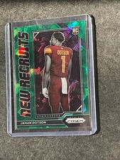 2022 Panini Prizm Jahan Dotson Rookie RC Green Cracked Ice New Recruits