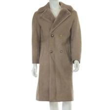 Mint SAWYER OF NAPA Shearling Wool Coat Sz. M / 38 CANADA Double-Breasted