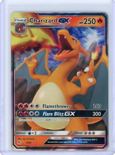 2019 Pokémon TCG Sun & Moon Charizard GX Hidden Fates Holo 9/68 RARE