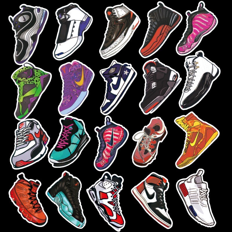 100 pcs Hypebeast Shoe Sneaker Stickers Skateboard FAST SHIPPING | eBay