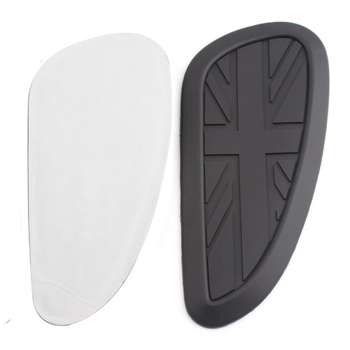 Fuel Petrol Tank Custom Knee Pads Union Jack. UK. Black for Triumph Bonneville - Picture 10 of 12