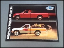 1982 Chevrolet Luv Diesel Truck 1-page Original Sales Brochure Leaflet Sheet