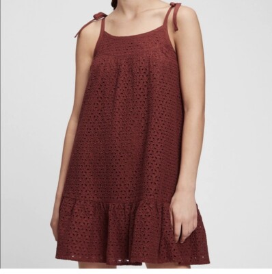 gap eyelet mini dress Eyelet Ruffle Mini Dress