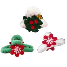 Christmas Hair Jaw Clips Hair Claw Clips Strong Hold Large Catch Barrettes