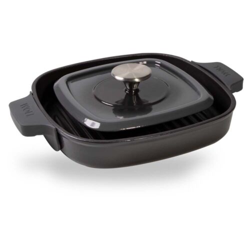 Woll "IRON" Steakpfanne mit Rillen, 28 x 28 cm, Inkl. Steakpresse - Carbon Grey - Bild 2 von 7