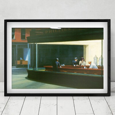 Mia Wallace in Hopper's Nighthawks - Original Collage Artwork