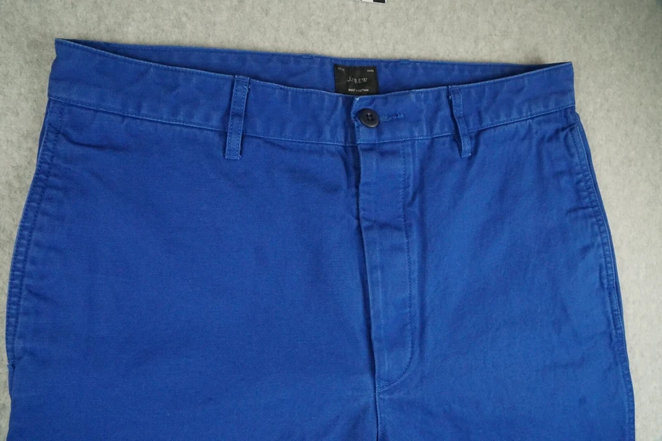 Lot of 2 J Crew Pants Mens 32x32 Yellow & Blue Pant Canvas Twill Hemp BJ496 - Image 3 of 4