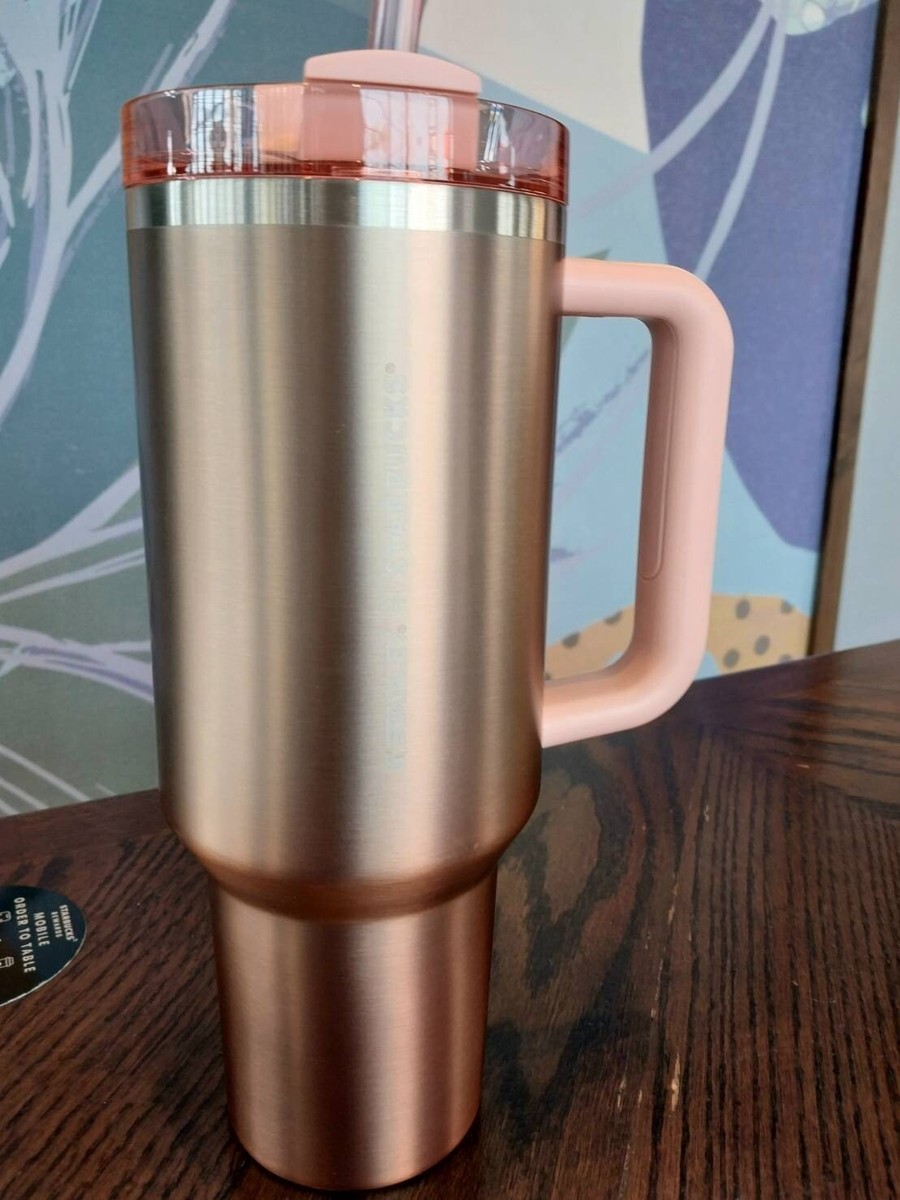 Starbucks Stanley Stanless Steel Valentine Pink Rose Gold Cold Cup