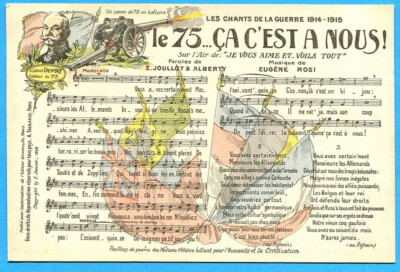 Old postcard Patriotique: Le 75... ça c'est à nous