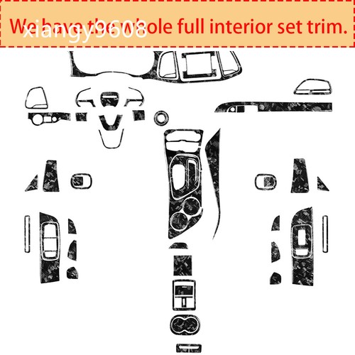 8×Forged Carbon Fiber Dashboard Navigation Set Trim for Dodge Challenger 2015-23 - Picture 15 of 17