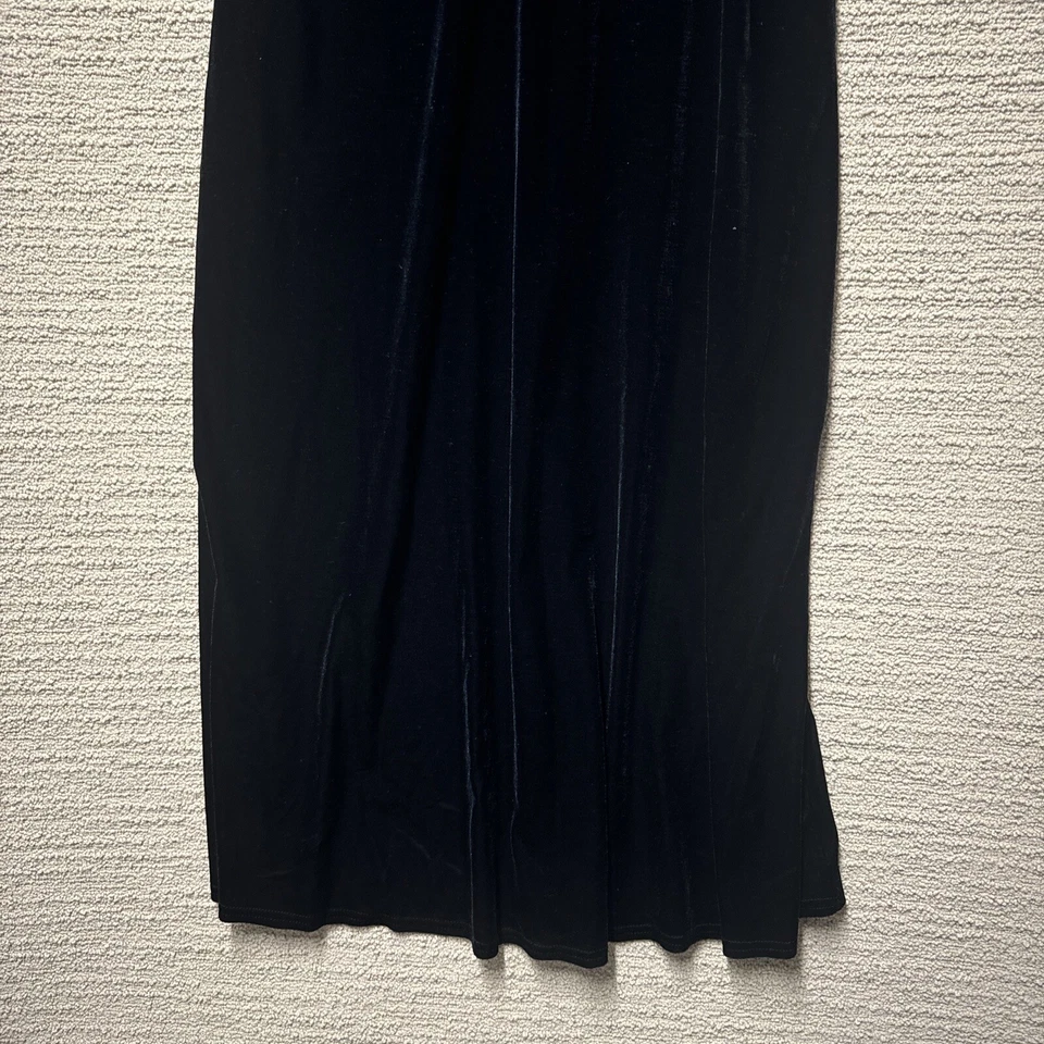 Maxi Vestido Molly Malloy Terciopelo Para Mujer Talla 14 Negro Elastizado Terciopelo Noche Formal Foto 4 de 4