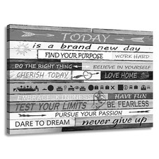 Office Quotes Inspirational Wall Art Team Motivational Motto Famous Words Bla...
