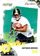 2010 SCORE #307 ANTONIO BROWN  RC AUTO AUTO MT SIGNATURES