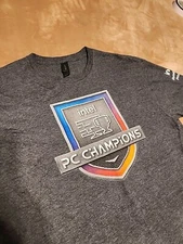 NEW Intel Employee T-Shirt LARGE PC Champions Dell Logo Computer Processor