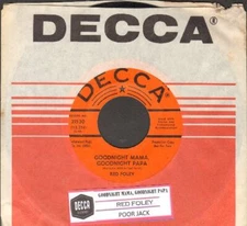 Foley, Red - Goodnight Mama, Goodnight Papa Promo 31530 Vinyl 45 rpm Record