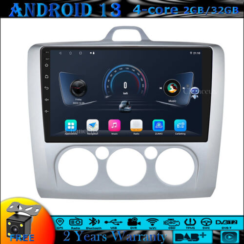 9"Android 13 Autoradio GPS SAT Navi Carplay DAB for Ford Focus Mk2 Mk3 2004-2011 - Afbeelding 1 van 11