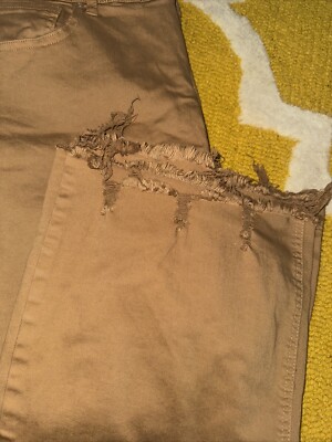 Risen Jeans - Light Brown 2xl Distressed 