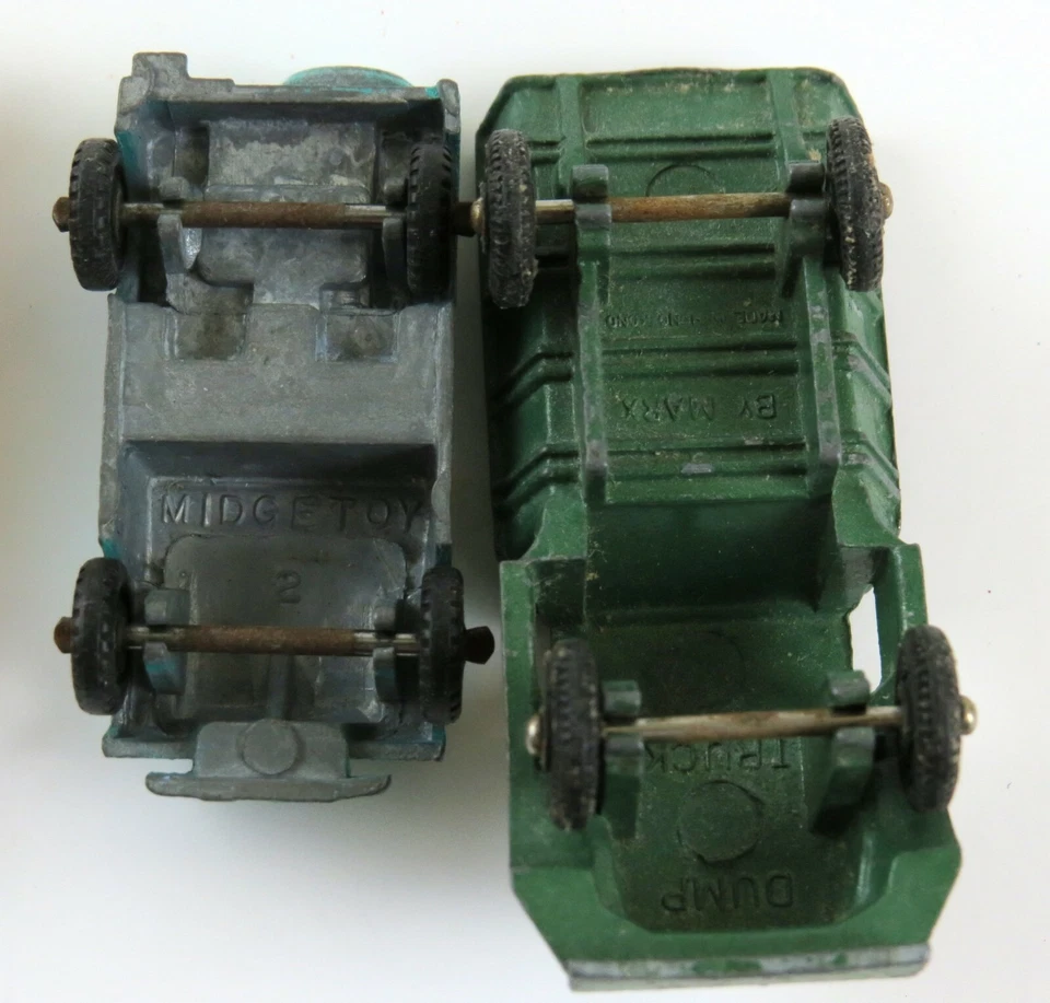 Mini Marx, Midgetoy, Etc. Vintage Die-Cast Jeeps, Military, Dump Truck, Lot of 4 - Image 4 of 4