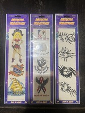 3 Sheets of Temporary Tattoos - Each sheet has many Tattoos -Waterproof Series 4