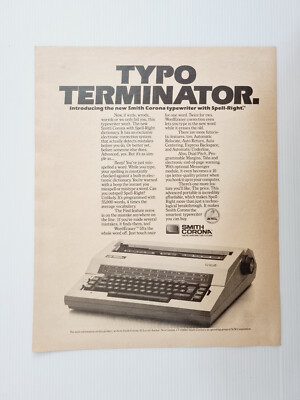 TYPO TERMINATOR SMITH CORONA VINTAGE MAGAZIN WERBUNG ORIGINAL 80s