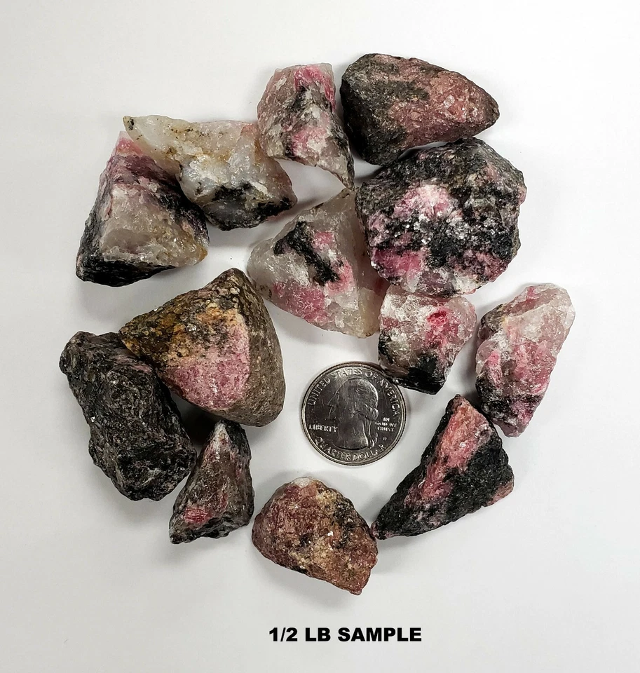 Rhodonite Stones - Bulk Raw Rhodonite Crystals - Healing Crystals Wholesale - Image 3 of 3