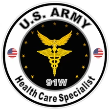 US Army Health Care Specialist Bumper Sticker Military Soldier Decal 5"