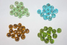 Hand Crafted -Lamp Work- Limited Glass Beads with copper lined * 72 Beads/Pack *
