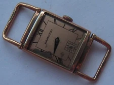 Hamilton mens wristwatch gold filled case swing lugs load manual