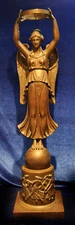 NEOCLASSICAL BRONZE EMPIRE ANGEL GREEK ROMAN BUST ORMOLU FRENCH WINGED RELIEF