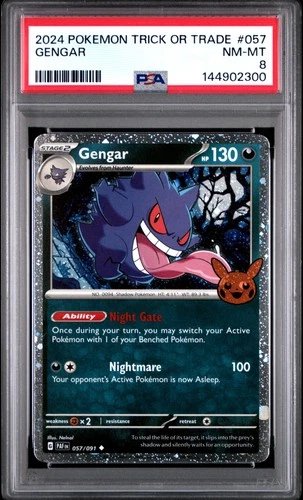 2024 POKEMON TRICK OR TRADE #057 GENGAR PSA 8
