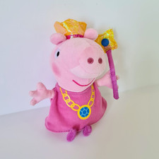 TY Beanie Peppa Pig Fairy Princess Plush Soft Toy with Crown and Wand 2018 VGC
